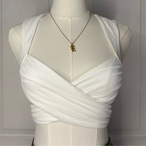 Princess Polly White Wrap Tank Top